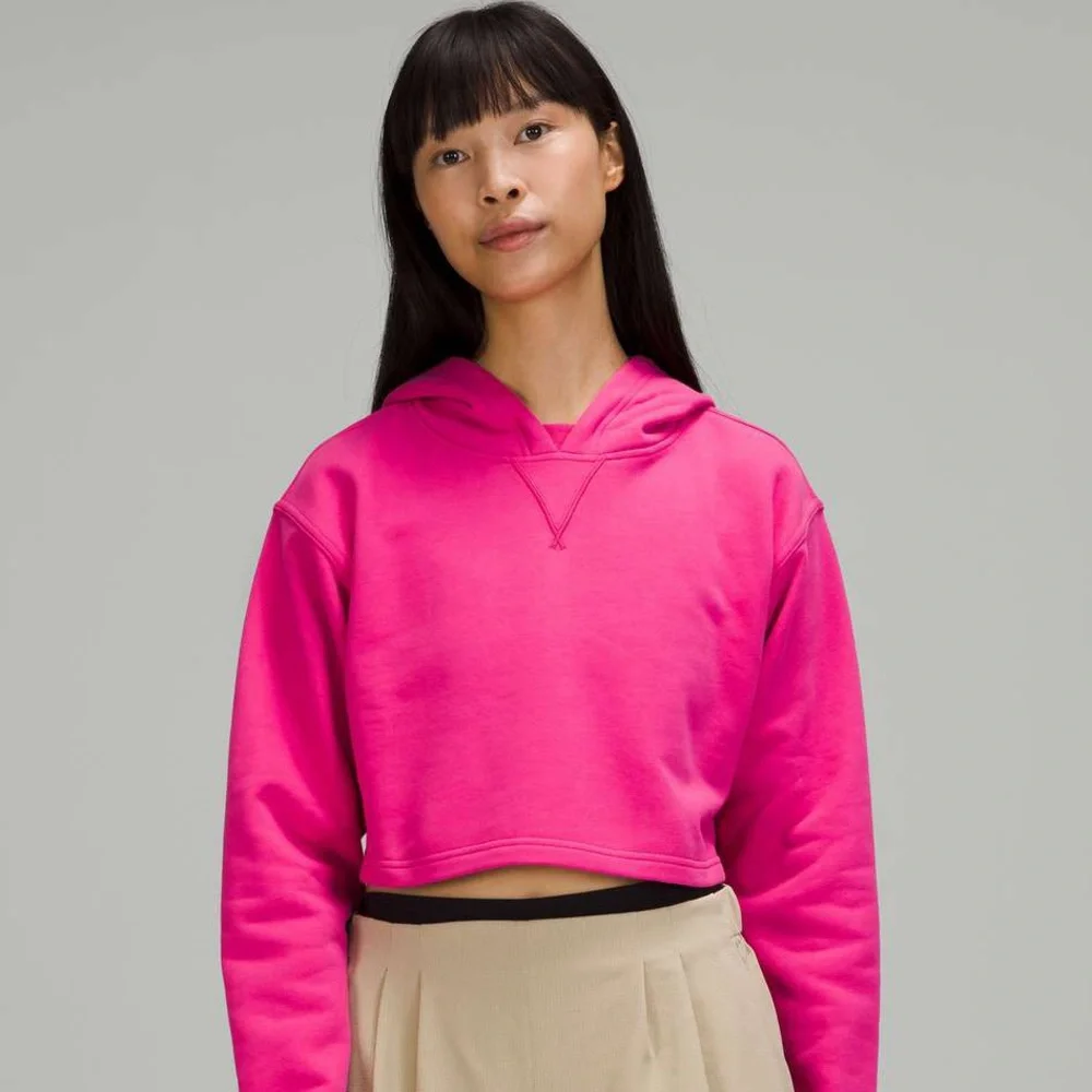 Lululemon All Yours Cropped Hoodie - Sonic Pink - Picture 2 of 10